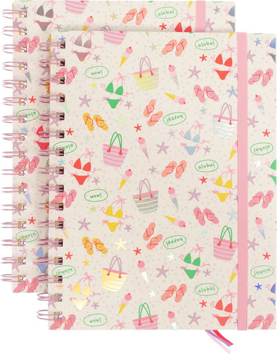 Livre à spirale Kangaro - beach happy - a5 - ligne - 2 pièces - k-pm310007