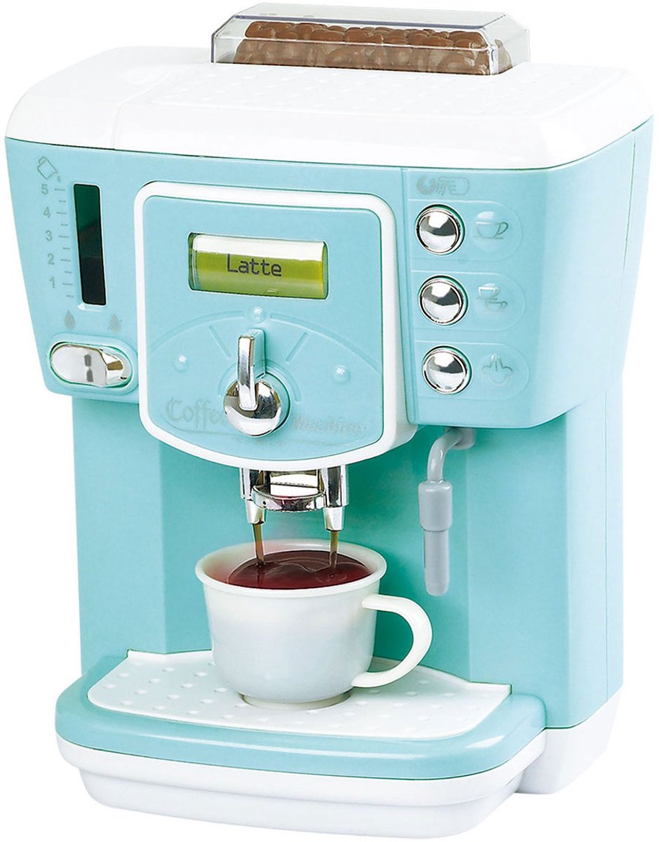 Jouez à la machine à café de grains de luxe bleu