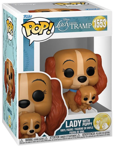 Funko Lady et la dame clocharde avec figurine en vinyle chiot 1553 pop ! multicolore unisexe