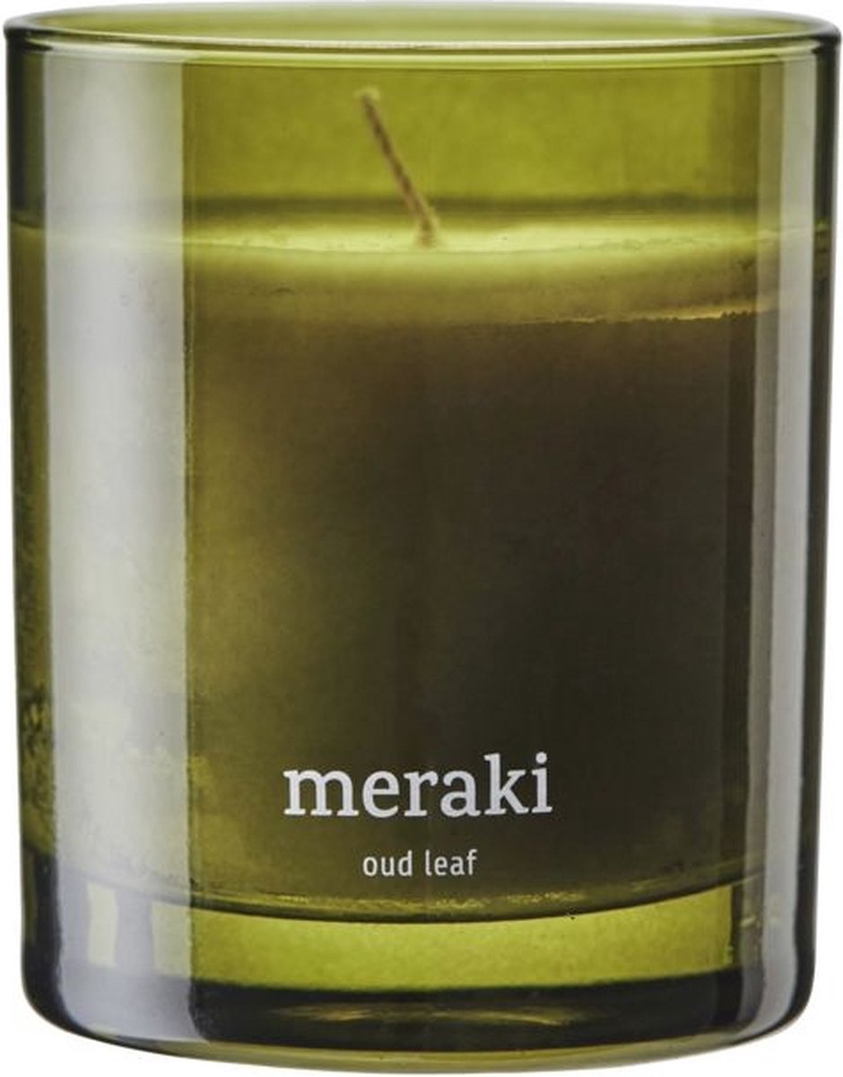 Bougie parfumée Meraki vieille feuille moyenne