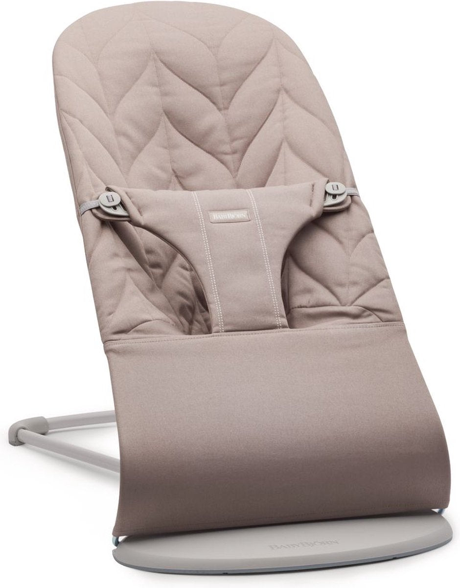 Chaise à bascule Babybjörn Bliss - Couette en pétales tissés - gris sable - ergonomique - réglable - pliable