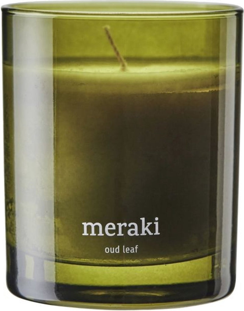 Bougie parfumée Meraki vieille feuille moyenne