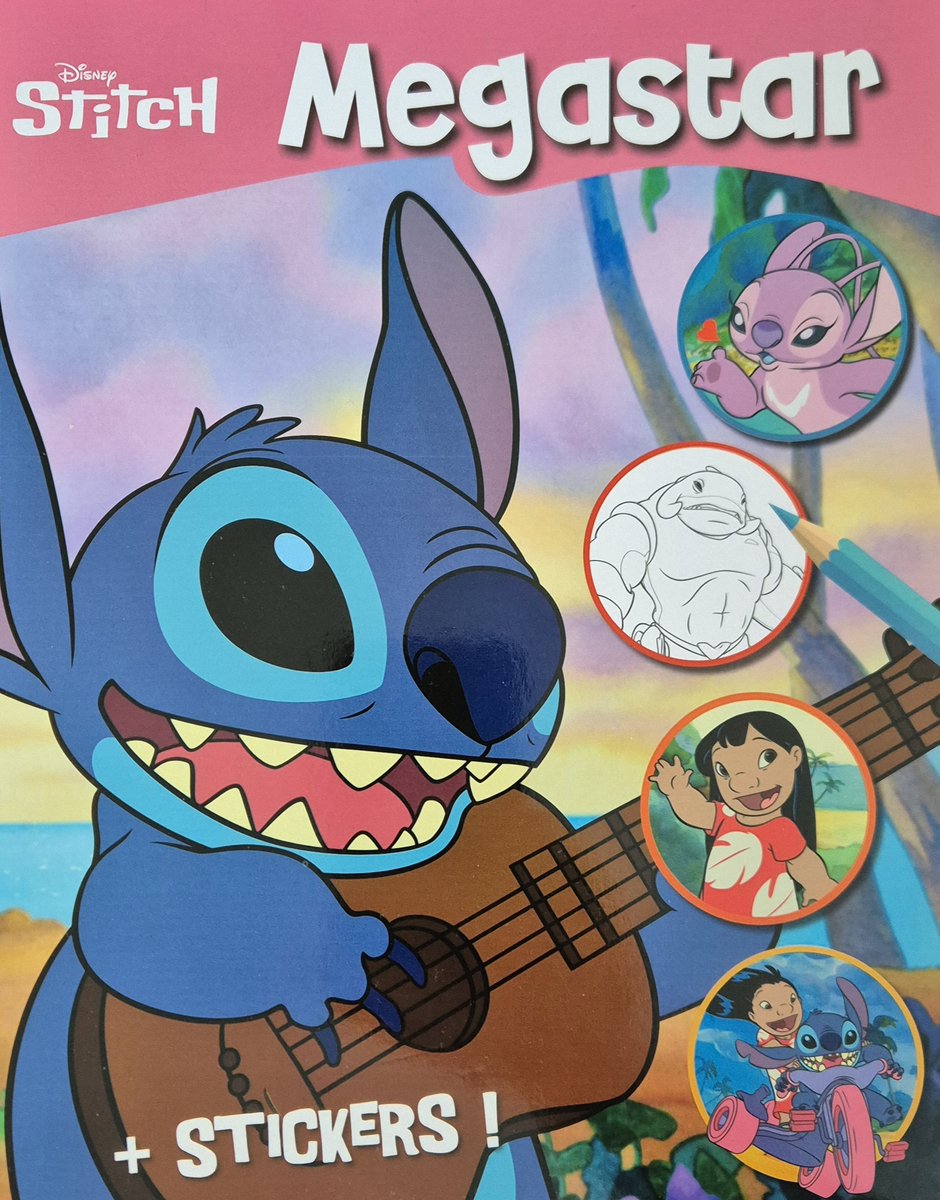 Livre de coloriage Disney Stitch Megastar avec autocollants