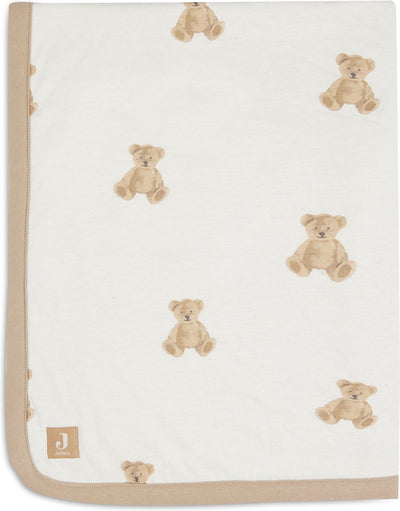 Jollein couverture bébé berceau jersey 75x100cm - ours en peluche