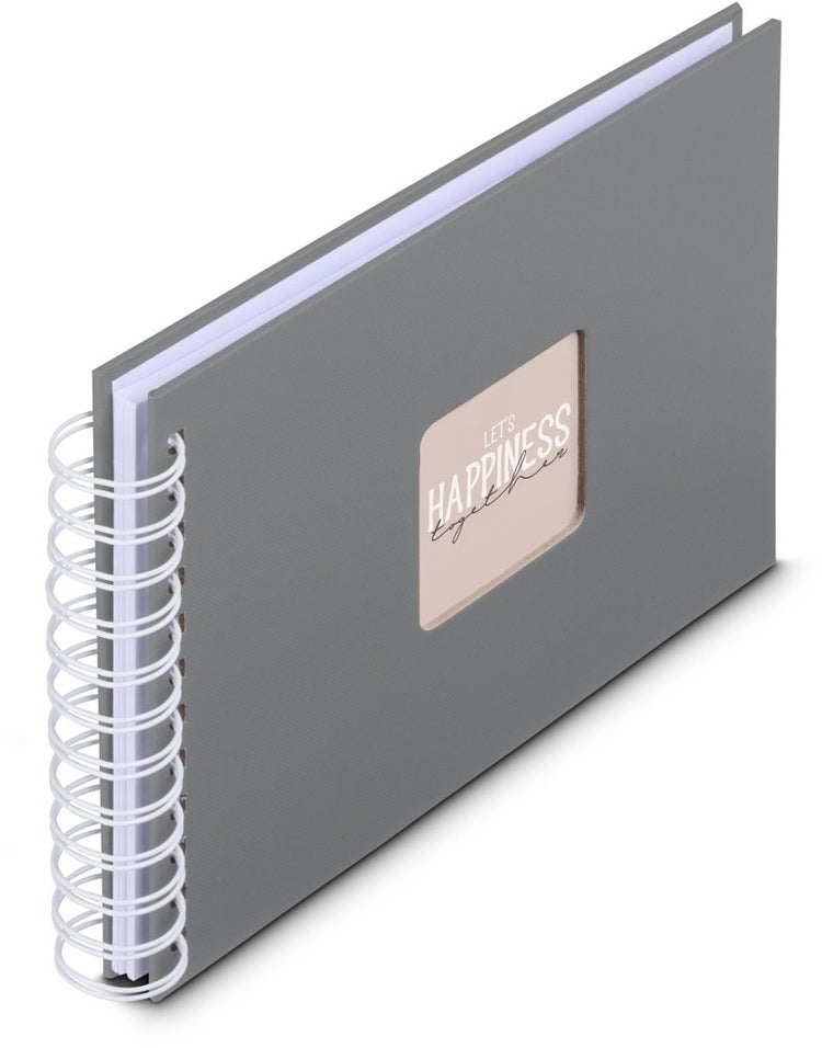 Hama album photo spirale - fine art - 24x17 - 50 pages - gris pierre