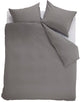 Housse de couette Ambiante coton uni - uni - twin xl - 260x200 220 cm - gris