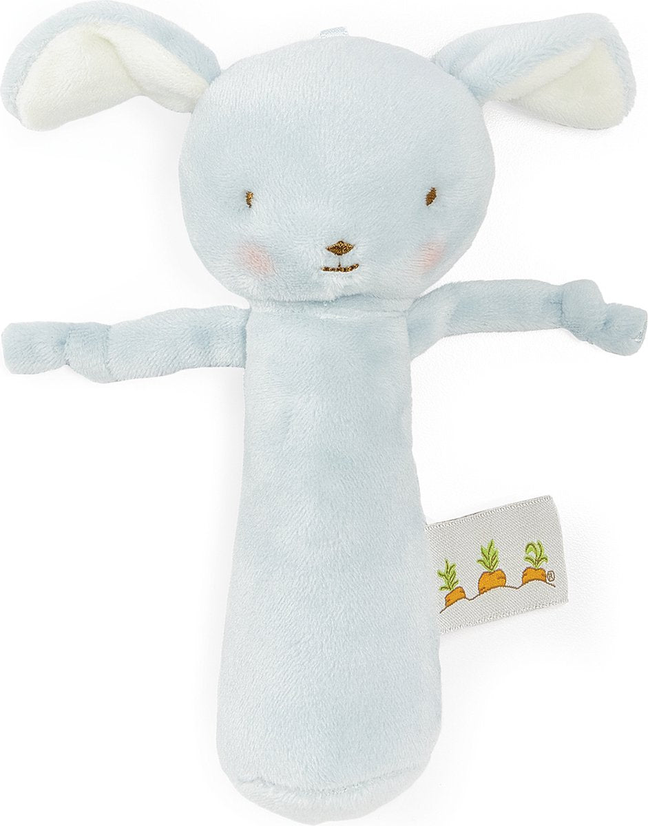 Bunnies by the bay hochet chien - peluche - détails brodés - 16 cm - bleu