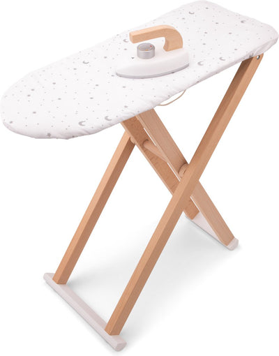 Woet ® Planche à repasser jouet en bois avec fer à repasser - Planche à repasser pliante pour enfants - FSC - Jeu de rôle domestique - à partir de 3 ans