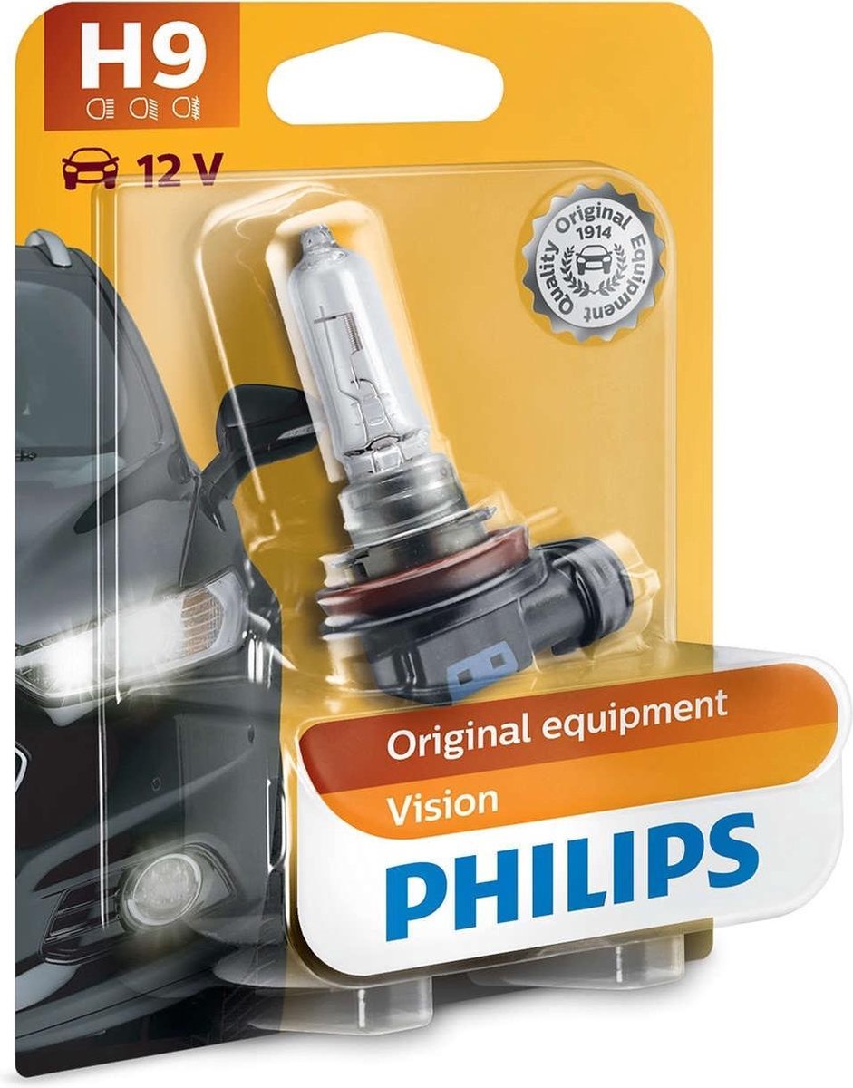 Philips lampe de voiture h9 vision 12v 65w blanc