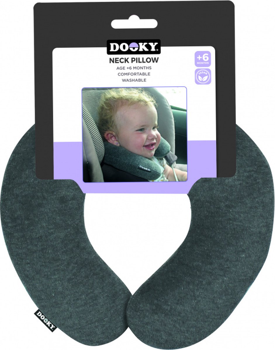 Dooky oreiller cervical oreiller doux velours gris