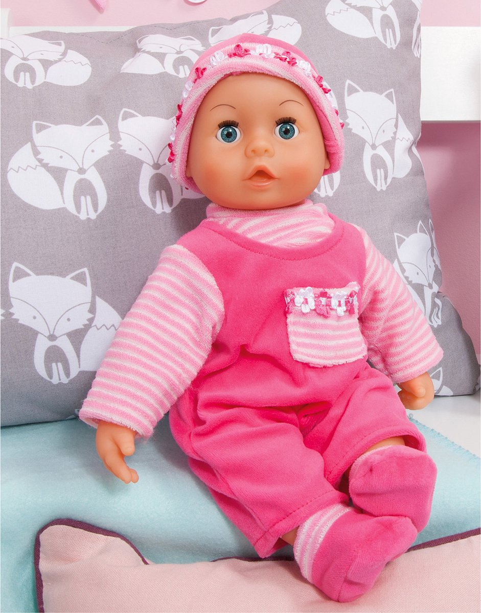 Bayer design - poupée premiers mots bébé 38 cm en rose