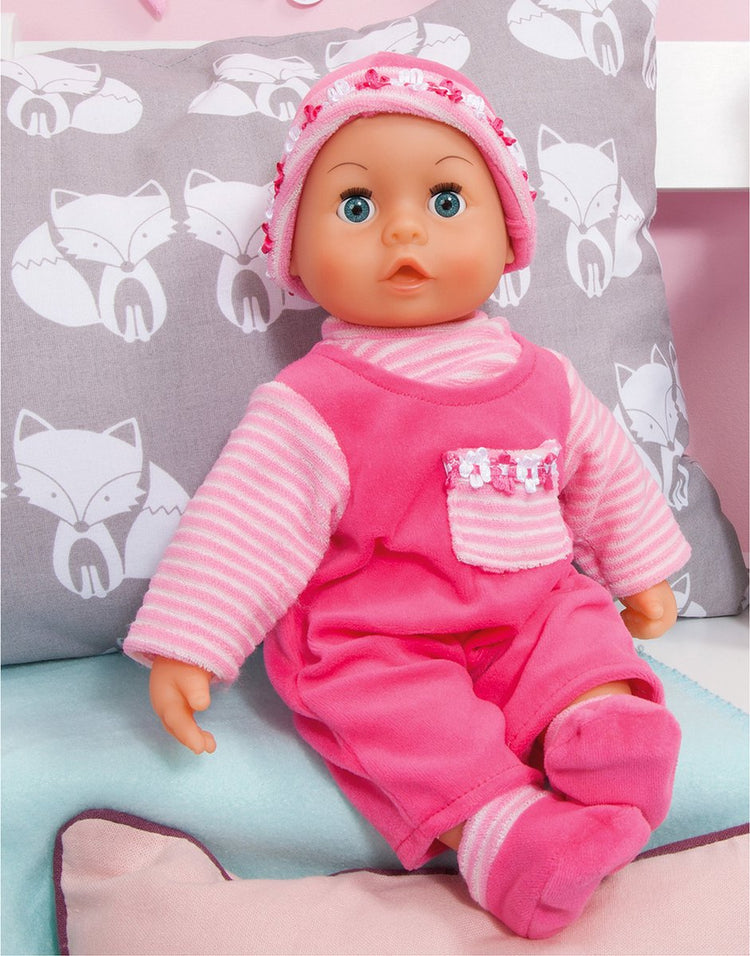 Bayer design - poupée premiers mots bébé 38 cm en rose