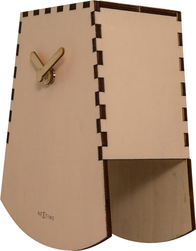 Nexttime rocky – horloge de table – 20 cm – bois – saumon – horloge mobile