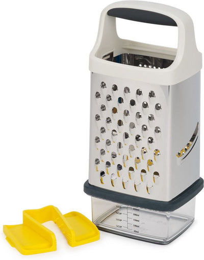Joseph joseph - râpe multiprise avec bac de récupération - acier inoxydable - jaune