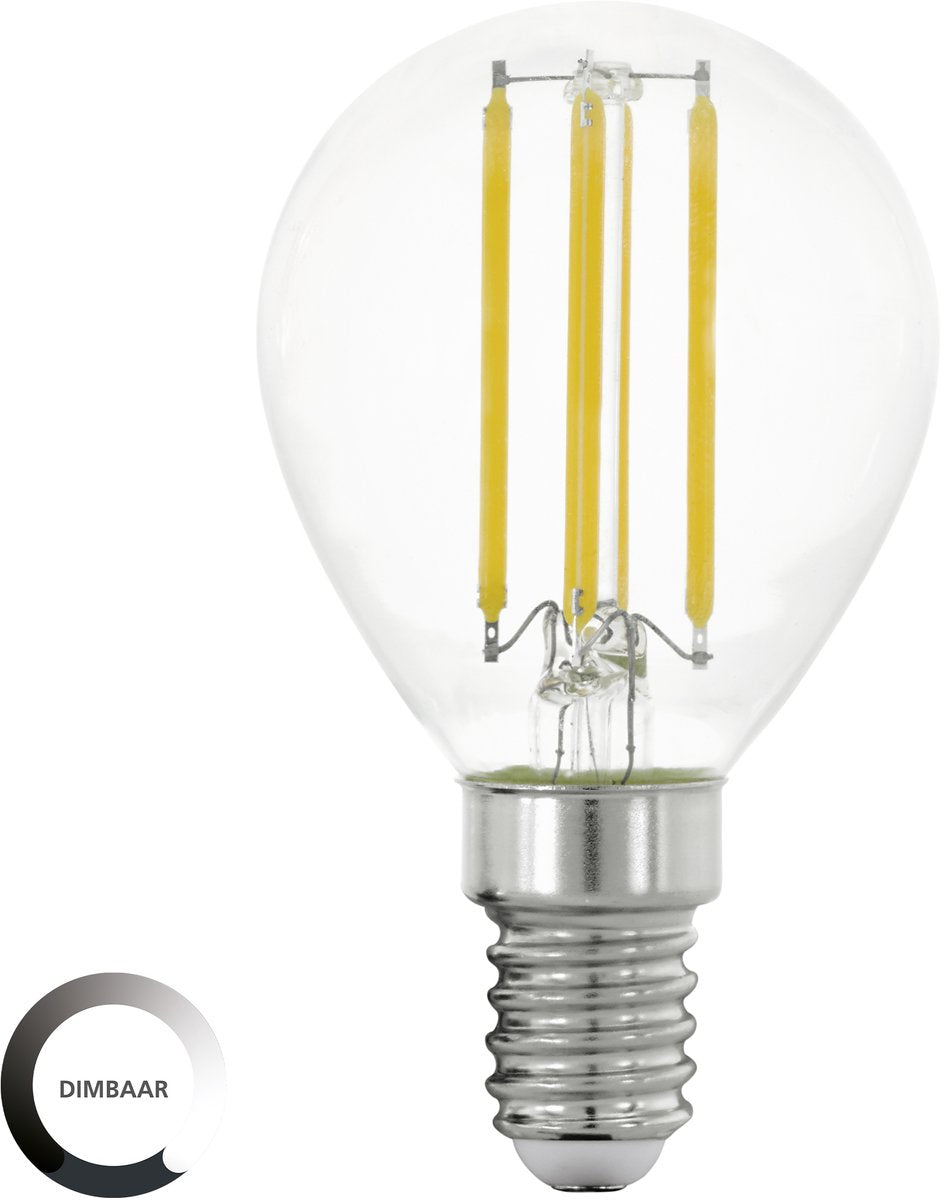 Lampe LED Eglo - E14 - ø 4,5 cm - claire - 806 lumen - 2700k - dimmable