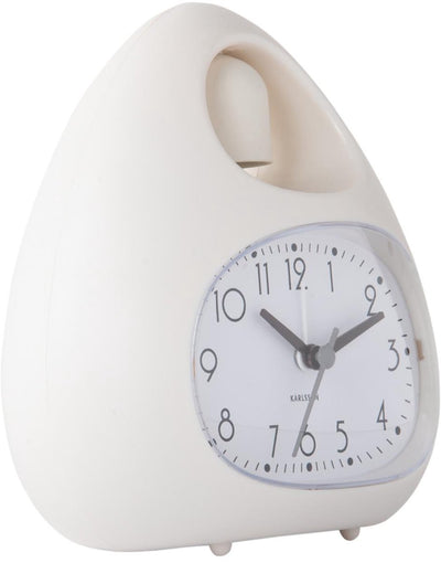 Karlsson alarm clock blob bell - white - 12x8x13.7cm - modern - alarm clock for bedroom - alarm clocks