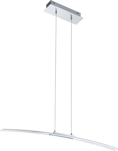 Eglo lasana - suspension - 1 lumière - chrome - blanc