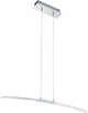 Eglo lasana - suspension - 1 lumière - chrome - blanc