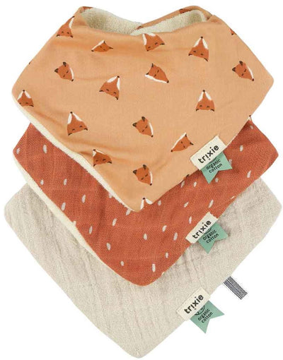 Trixie bavoirs bandana mix 3-pack - renard féroce