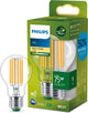 Philips LED Lampe LED ultra-efficace Philips - transparente - 75w - culot E27 - lumière blanc chaud : 2700k - économisez sur les coûts énergétiques