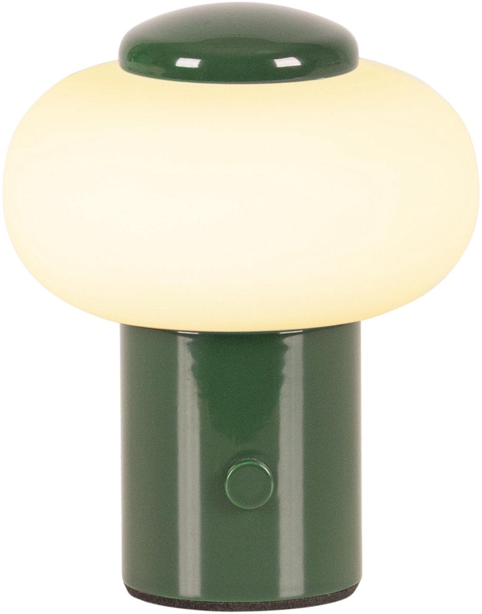 Lucide gustav - lampe de table rechargeable - batterie rechargeable - ø 8 cm - LED dimmable - 1x0,8w 2700k - vert | essentiel