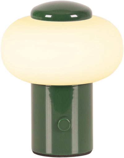 Lucide gustav - lampe de table rechargeable - batterie rechargeable - ø 8 cm - LED dimmable - 1x0,8w 2700k - vert | essentiel