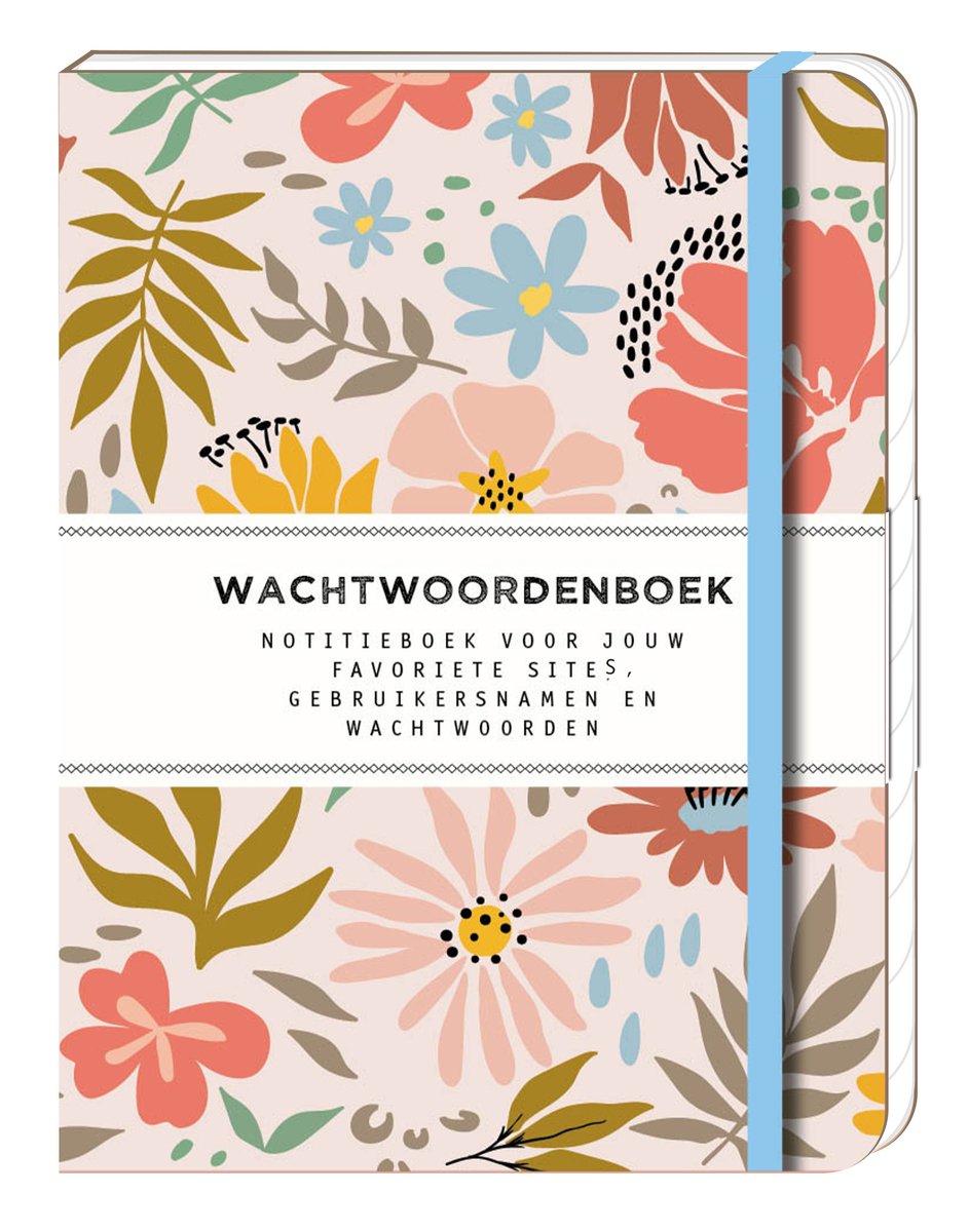 Carnet de mots de passe Interstat 120x160mm souple floral
