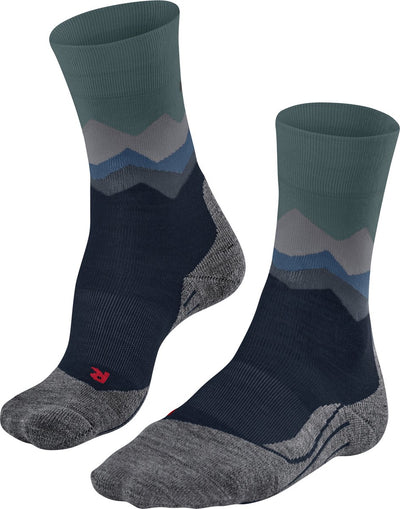 Falke tk2 chaussettes de marche en laine épaisse anti-ampoules en matériau fonctionnel hommes bleu - taille 42-43
