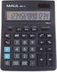 Maul calculatrice de bureau mxl 14 écran LCD 1 ligne, 14 chiffres batterie solaire 20,5 x 15,5 x 3,5 cm noir