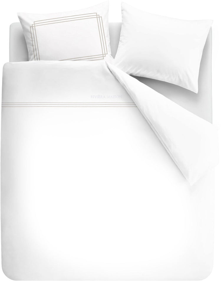 Housse de couette Riviera maison rivièra maison leandro - lits jumeaux - 240 x 200 220 cm - sable