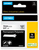 Étiquettes industrielles Dymo rhino | polyester permanent | 19 mm x 3,5 m | impression noire sur transparent | étiquettes autocollantes pour imprimantes d'étiquettes Rhino Label Manager