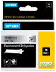 Étiquettes industrielles Dymo rhino | polyester permanent | 19 mm x 3,5 m | impression noire sur métallisé | étiquettes autocollantes pour imprimantes d'étiquettes Rhino Label Manager