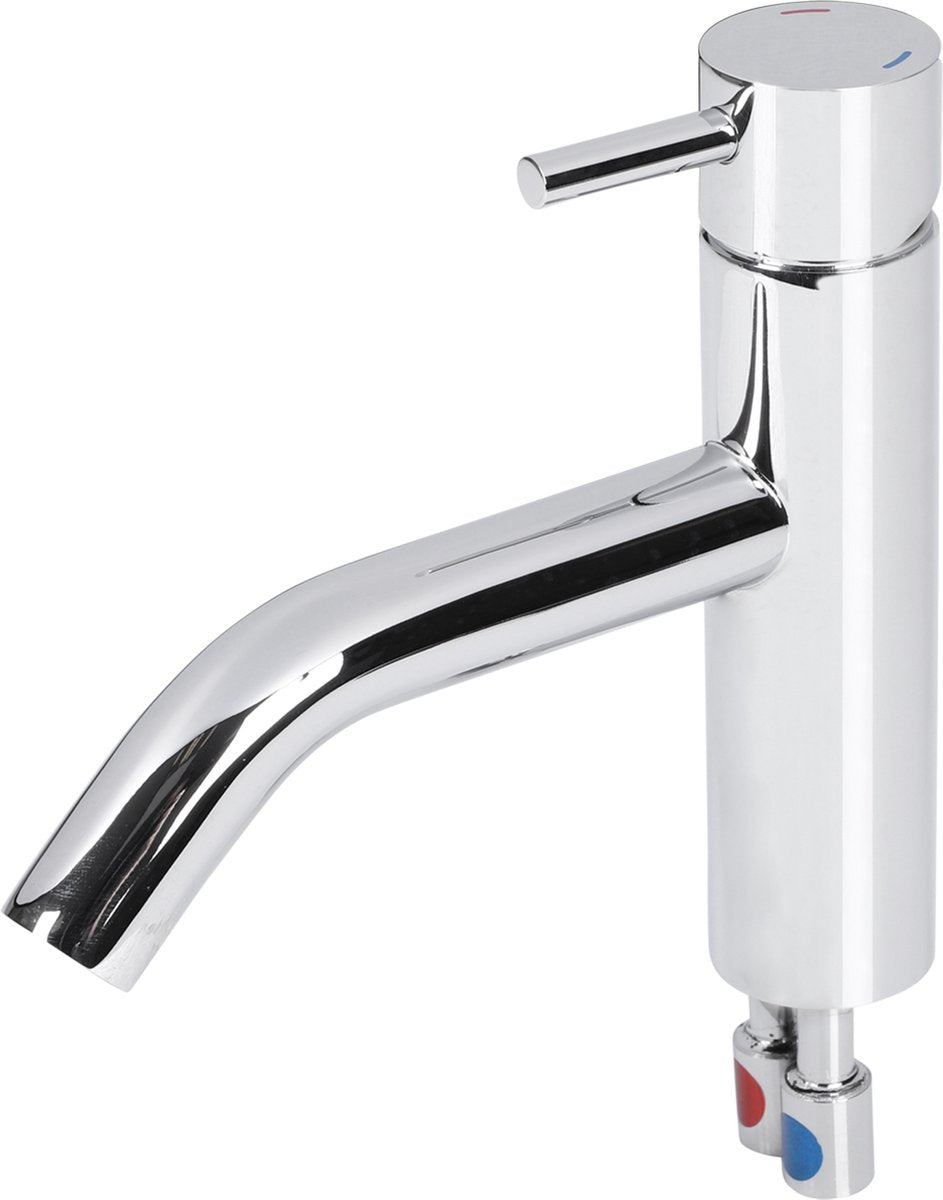 Mitigeur de lavabo Differnz - mitigeur - robinet courbé - froid chaud - chrome