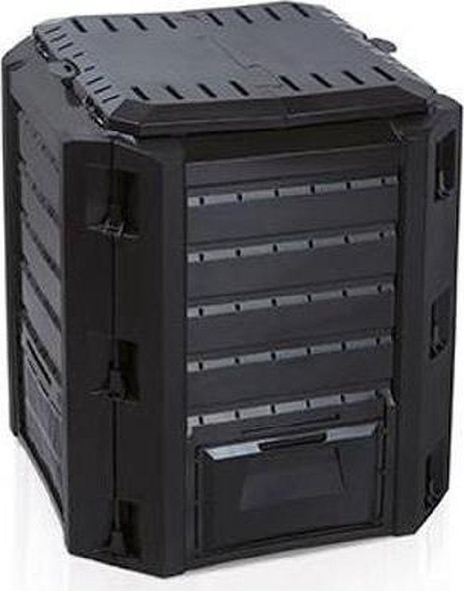 Prosperplast compogreen ikst380c - bac à compost - 380 litres - résistant au gel - résistant aux UV - noir