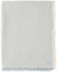 Jollein couverture berceau 120x120cm - franges rayures vert d'eau ivoire - gots