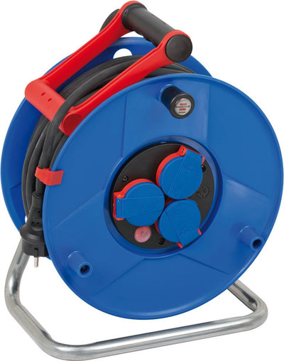 Brennerstuhl garant ip44 enrouleur de câble (enrouleur de câble avec 40 m de câble, plastique spécial, pour une utilisation extérieure de courte durée, fabriqué en Allemagne) bleu