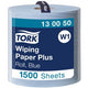 Papier de nettoyage Tork W1 2 couches bleu