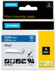 Étiquettes en vinyle industriel Dymo rhino | 12 mm x 5,5 m | impression blanche sur bleu | étiquettes autocollantes pour imprimantes d'étiquettes Rhino Label Manager