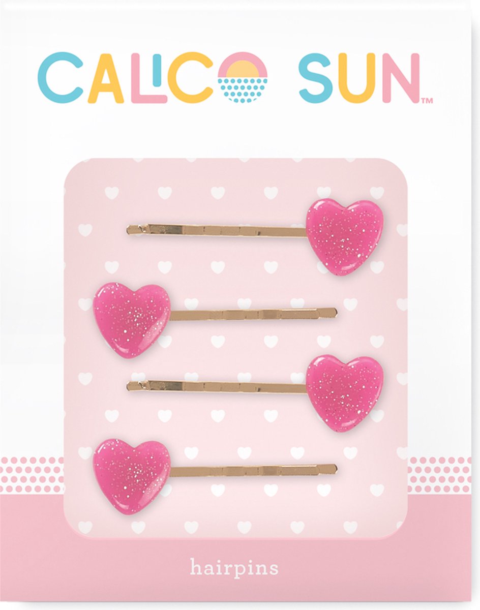 Calico soleil - pinces à cheveux sophia - coeur
