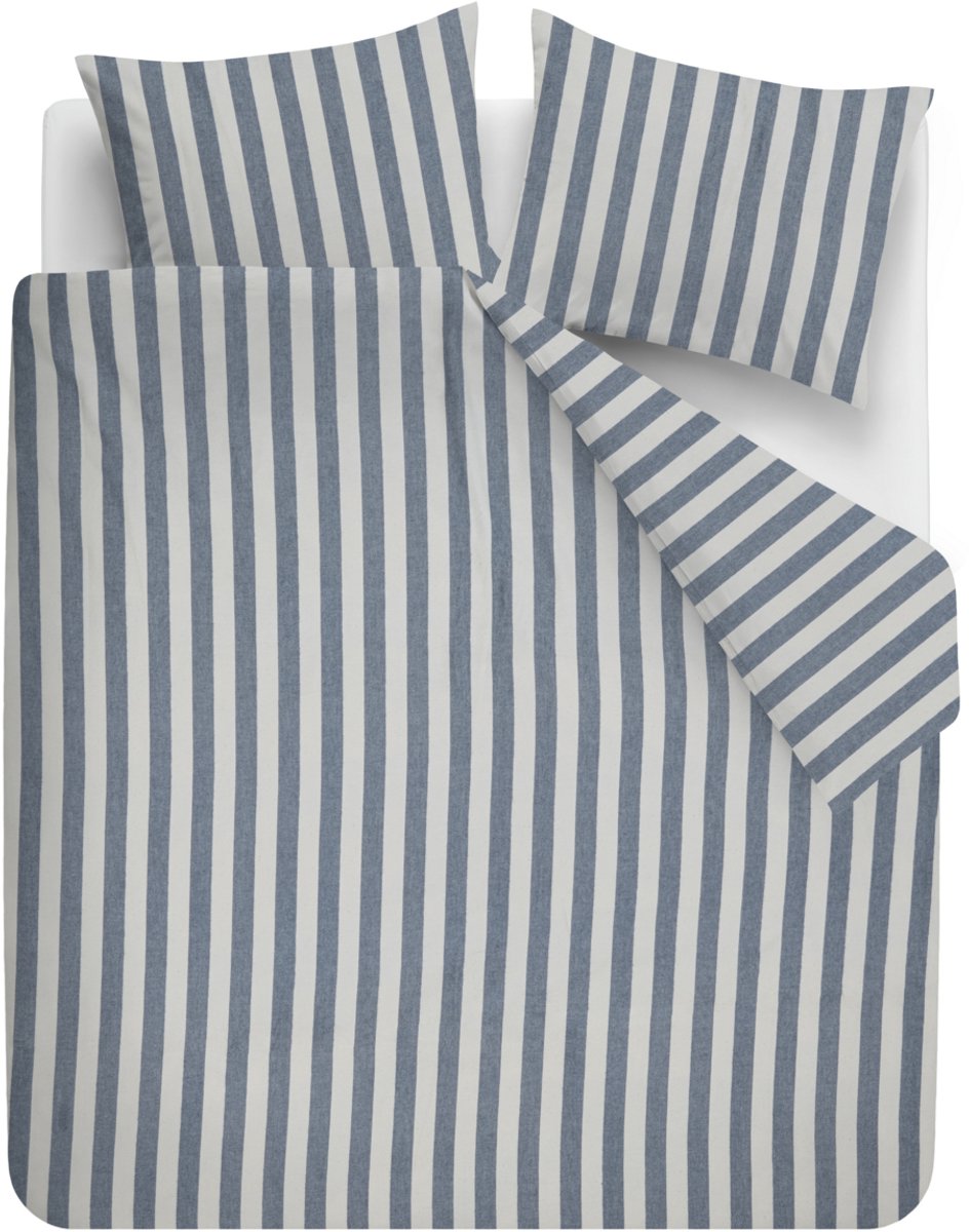 Beddinghouse Housse de couette Jamie - double - 200 x 200 220 cm - bleu