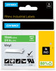 Étiquettes en vinyle industriel Dymo rhino | 19 mm x 5,5 m | impression blanche sur vert | étiquettes autocollantes pour imprimantes d'étiquettes Rhino Label Manager