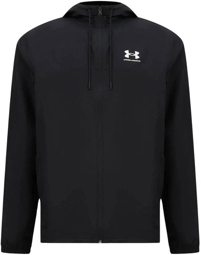 Veste de sport Under Armour UA Rival WVN Coupe-vent-BLK pour hommes - Noir - Blanc