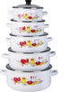 Set de poêles Klausberg - émail - tous feux - blanc