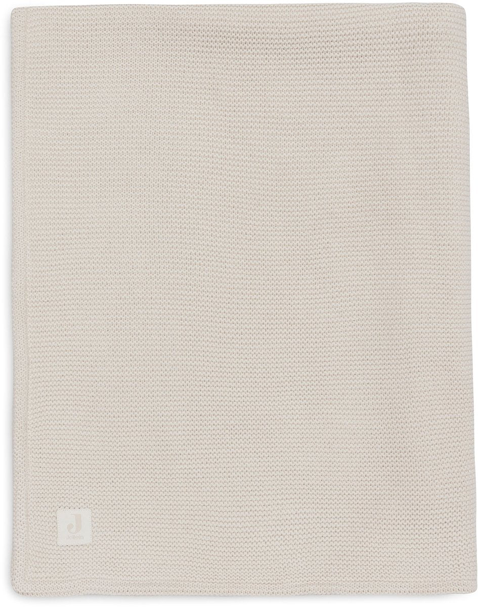 Jollein couverture bébé berceau - 100x150cm - tricot basique - velours avoine