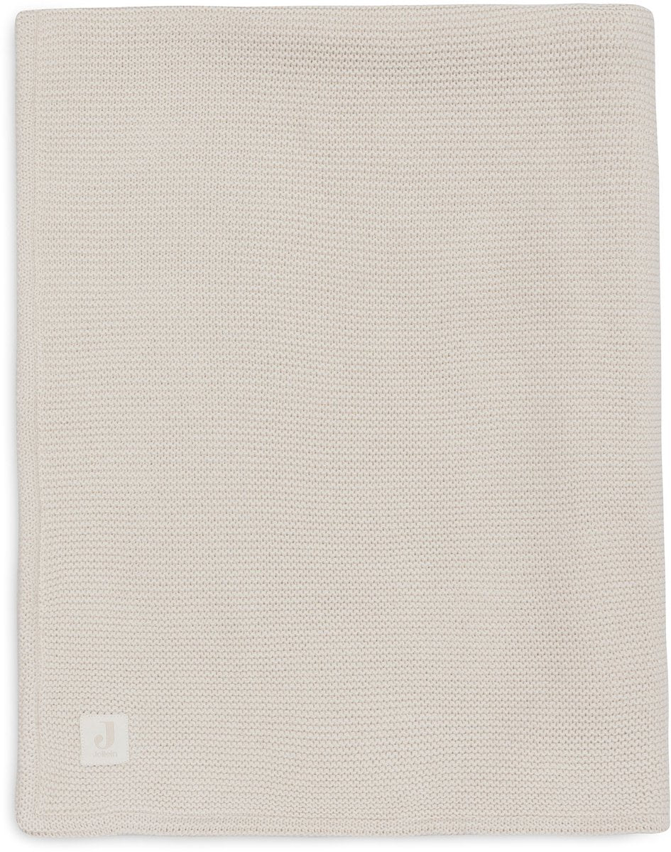Jollein couverture bébé berceau - 75x100cm - tricot basique - velours avoine