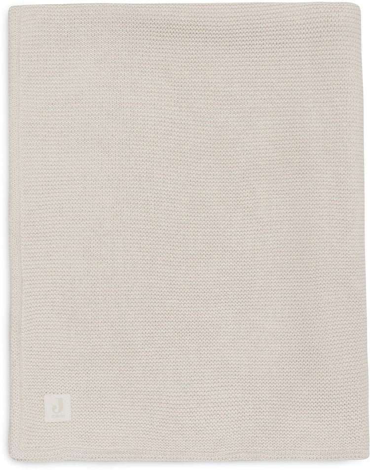 Jollein couverture bébé berceau - 75x100cm - tricot basique - velours avoine