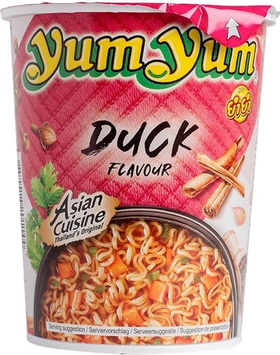 Yum miam nouilles instantanées coupe de canard - 12 x 70gr - pack économique