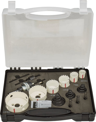 Makita accessoires jeu de scies cloches 15 pièces métal - b-38679 - b-38679