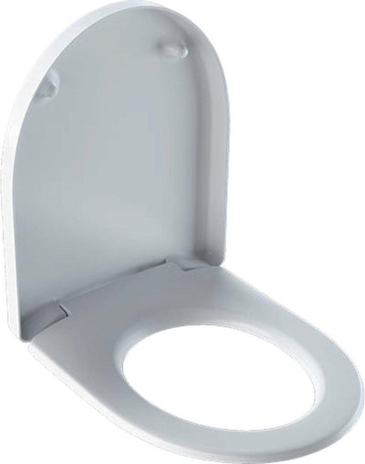 Abattant WC Geberit 300 basic avec couvercle pour WC suspendu sans rebord blanc