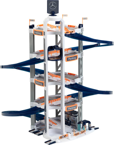 Klein Toys Theo Klein Parking Mercedes-Benz à 5 étages - 55x55x85 cm - blanc bleu
